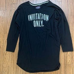 Victoria Secret-Pink black night shirt